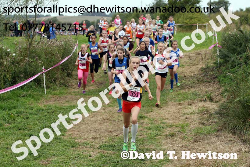 Girls under-13s, Start Fitness North Eastern Harrier League, Tanfield, County Durham. Photo: David T. Hewitson/Sports for All Pics